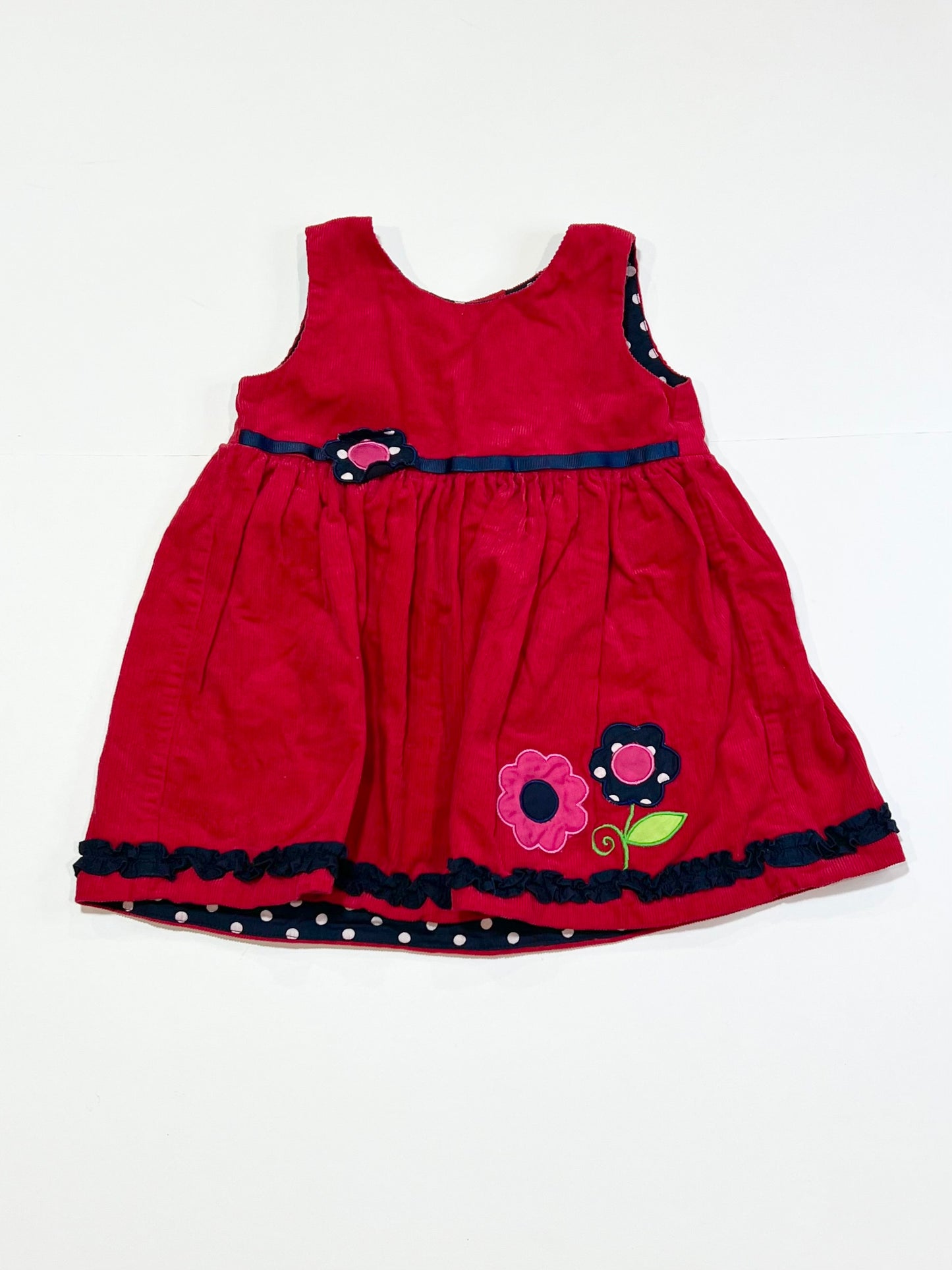 Red corduroy dress - Size 1