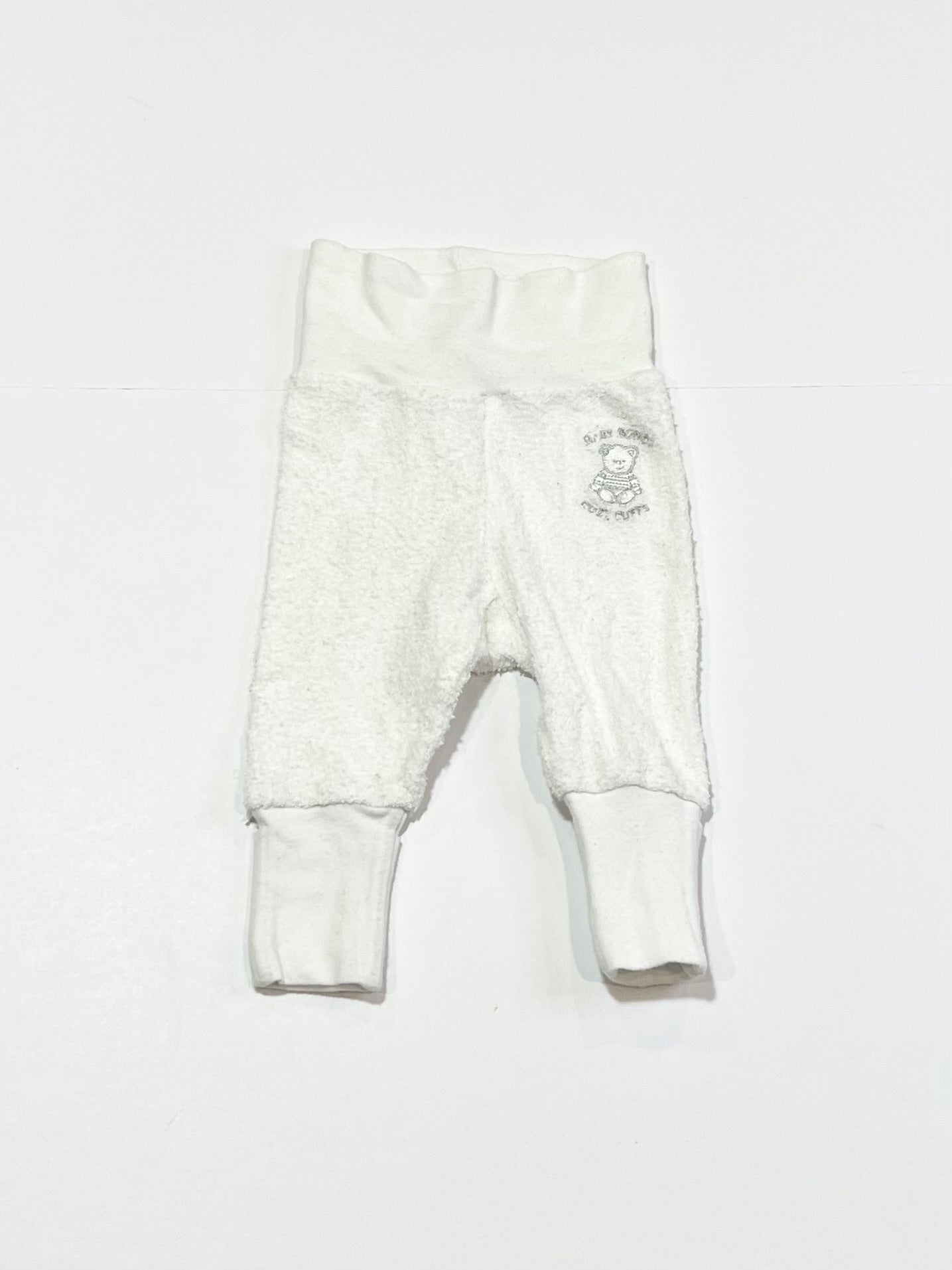White terry pants - Size 0000
