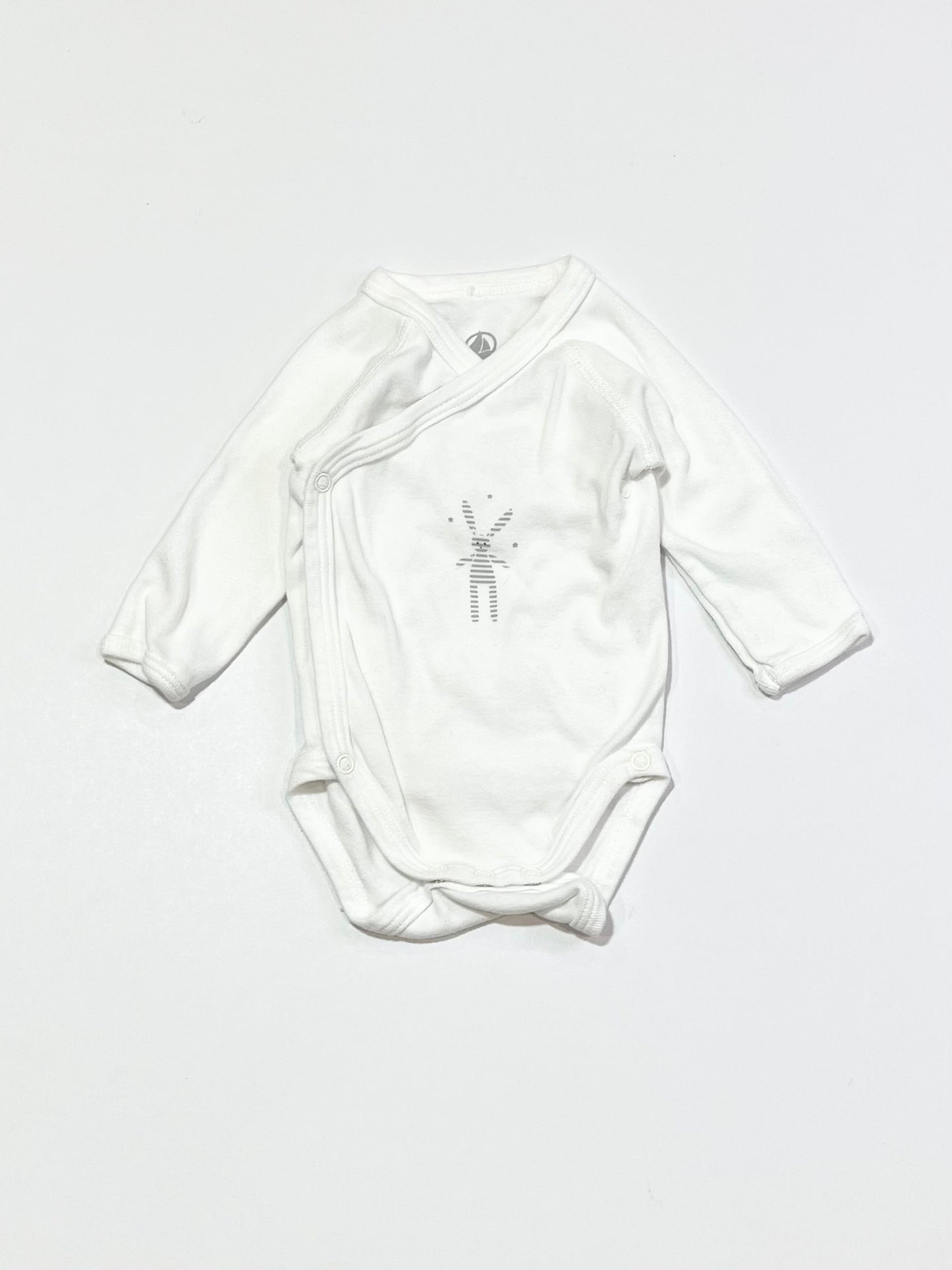 White bunny cross-over bodysuit - Size 0000