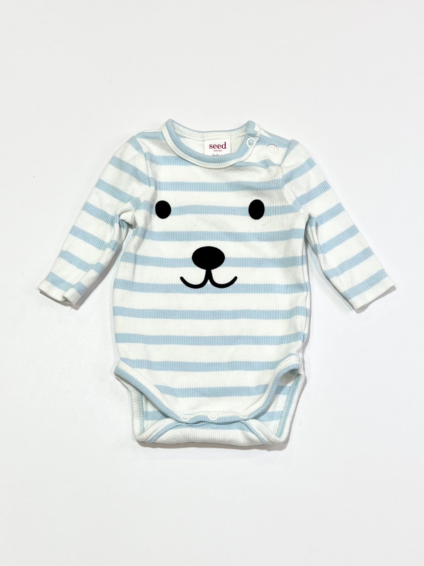 Blue ribbed bodysuit - Size 0000