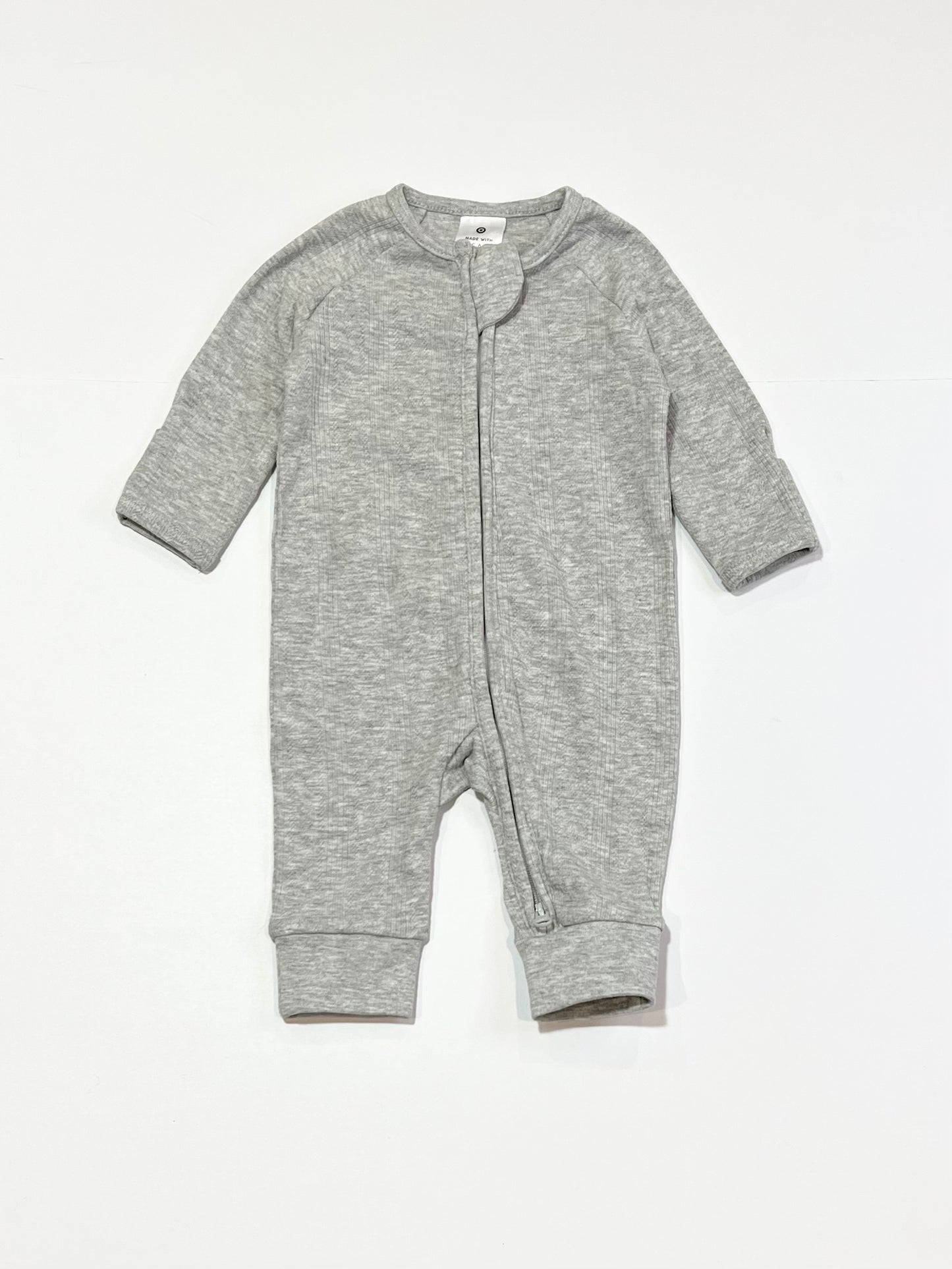 Grey zip onesie - Size 0000