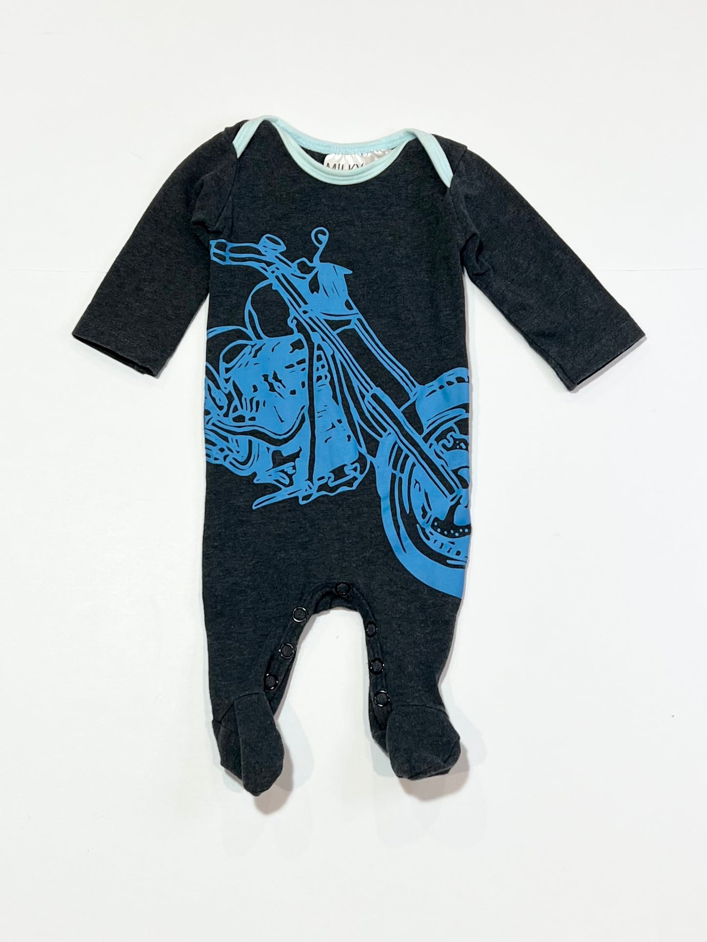 Grey motorbike onesie - Size 0000