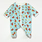 Blue bunny zip onesie - Size 0000