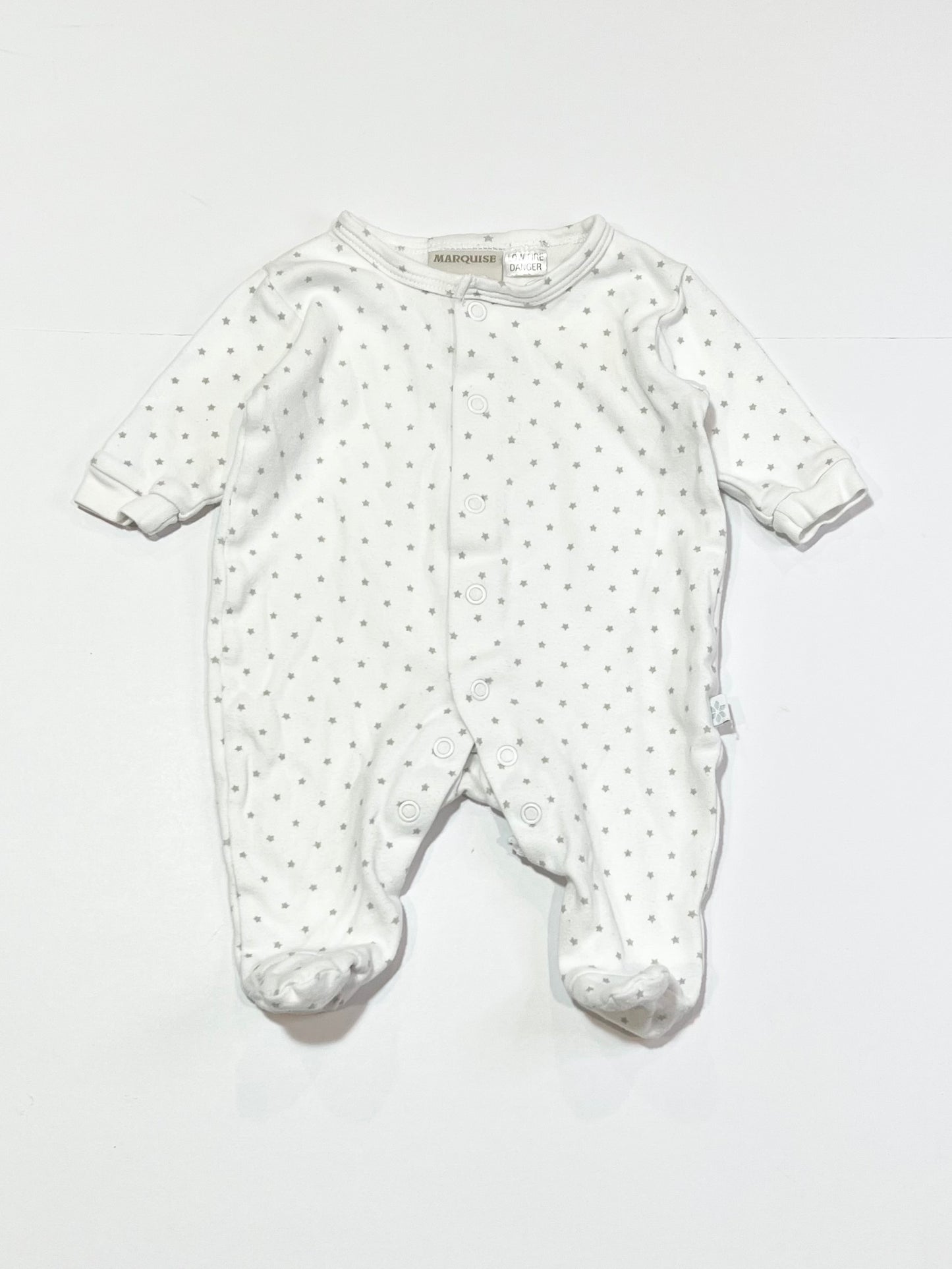 Grey stars onesie - Size 0000