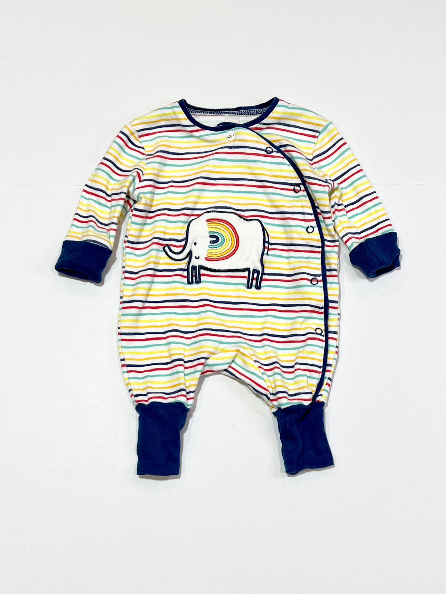 Rainbow elephant onesie - Size 0000