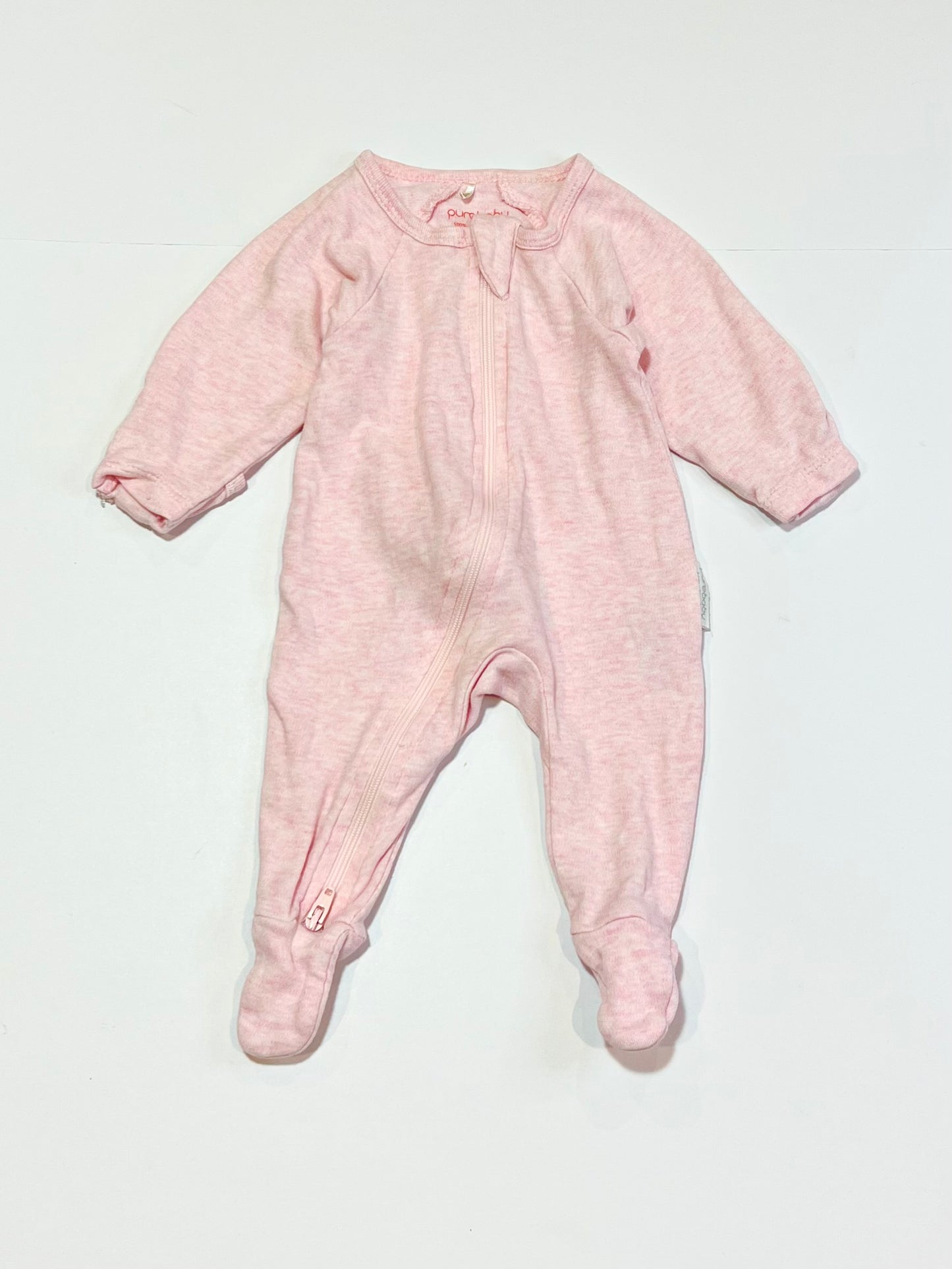 Pink zip onesie - Size 0000
