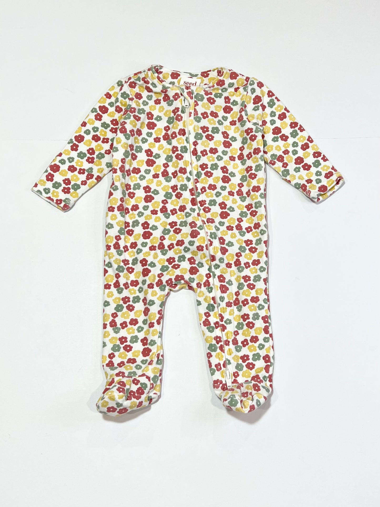 Floral zip onesie - Size 0000