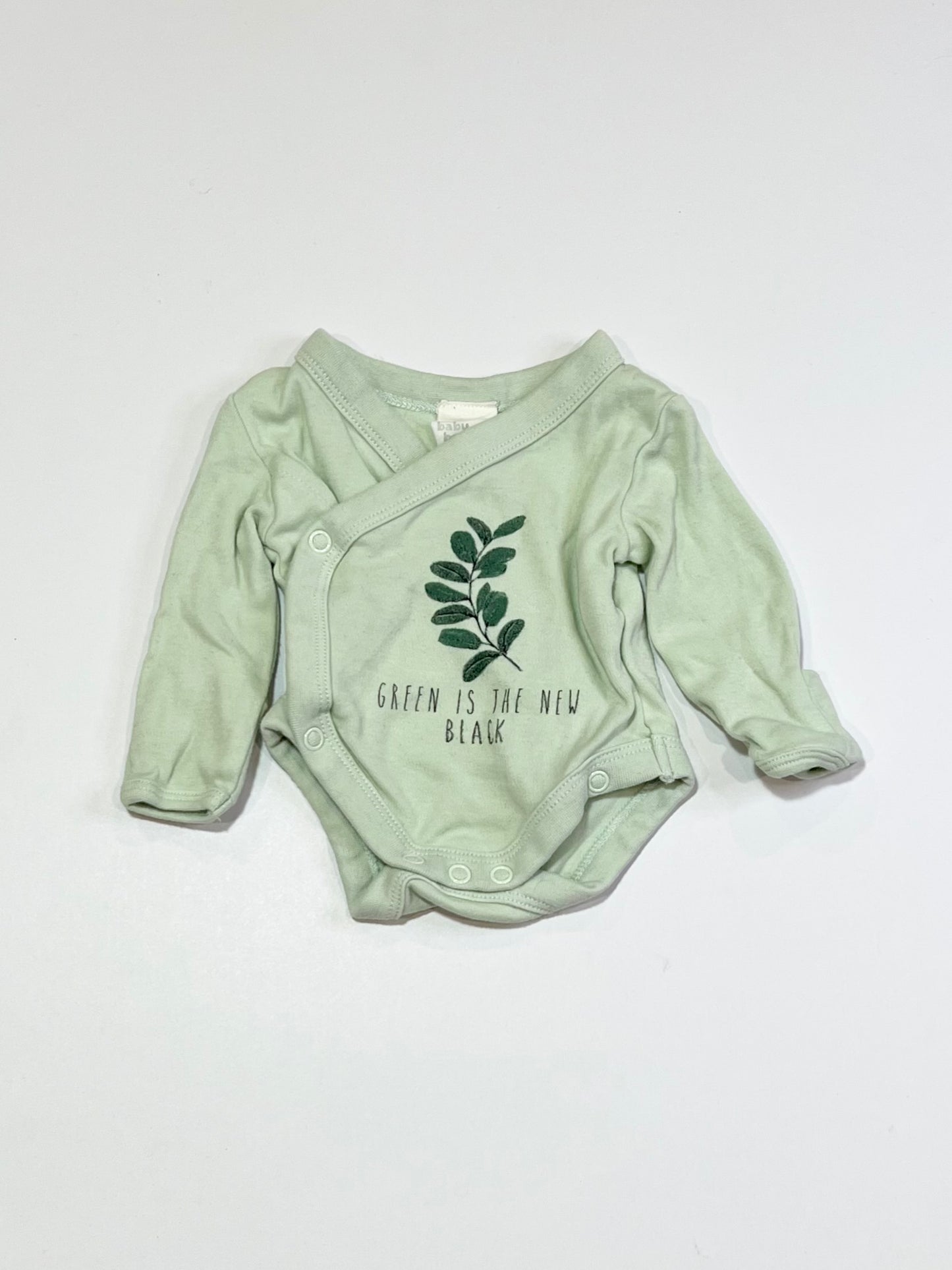 Green cross-over bodysuit - Size 00000