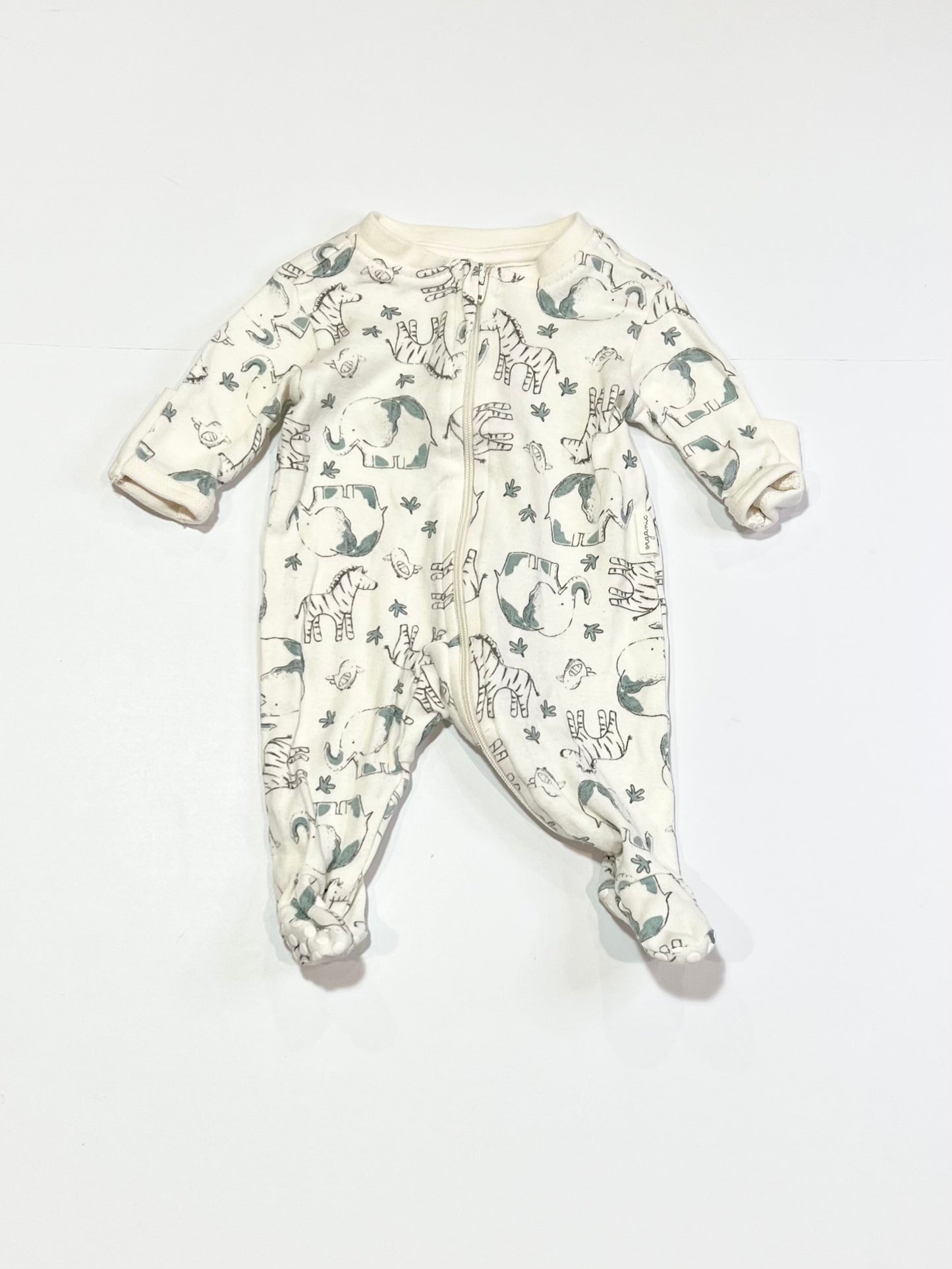 Animals zip onesie - Size 00000