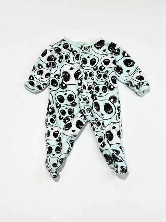 Green pandas onesie - Size 00000