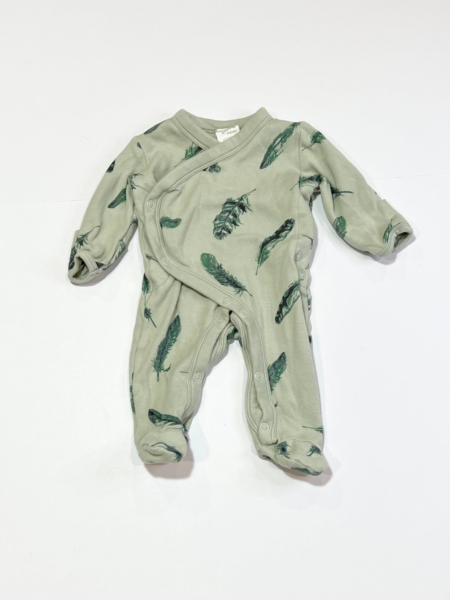 Green feather onesie - Size 00000