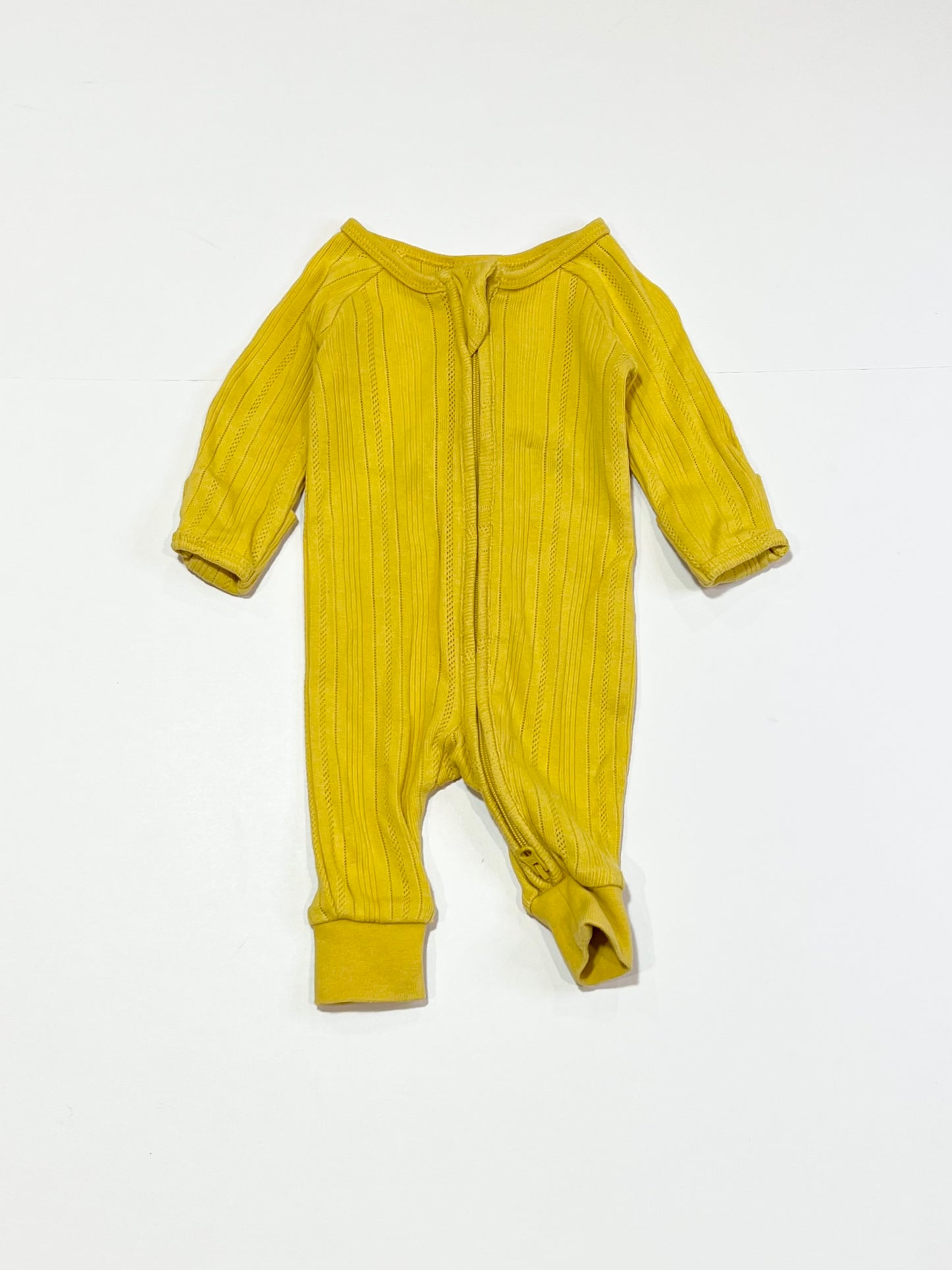 Yellow zip onesie - Size 00000