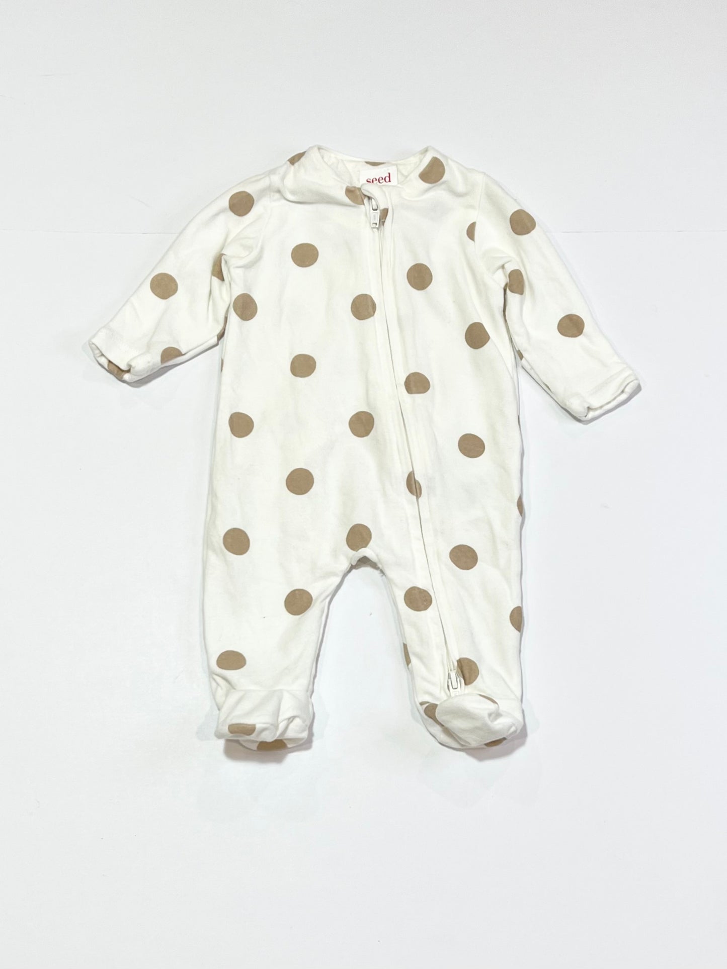 Spotty zip onesie - Size 00000
