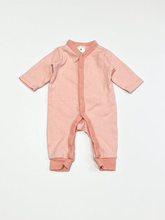 Pink striped onesie - Size 00000