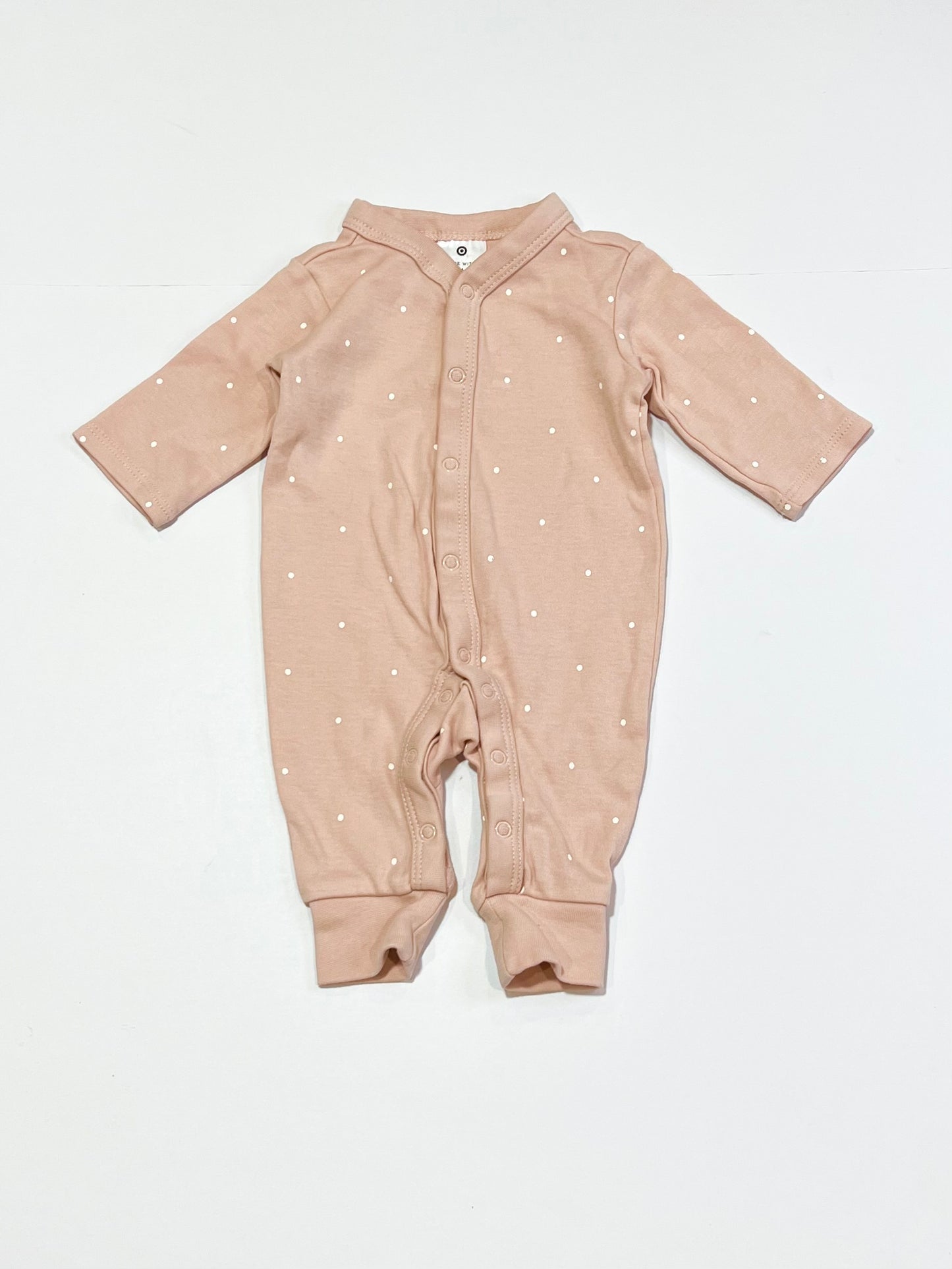 Pink spotty onesie - Size 00000