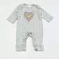 Grey heart onesie - Size 00000