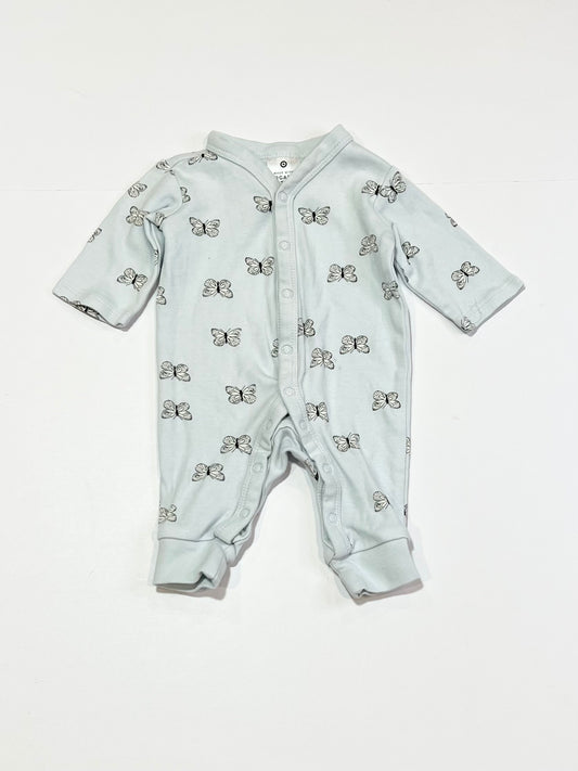 Blue butterfly onesie - Size 00000