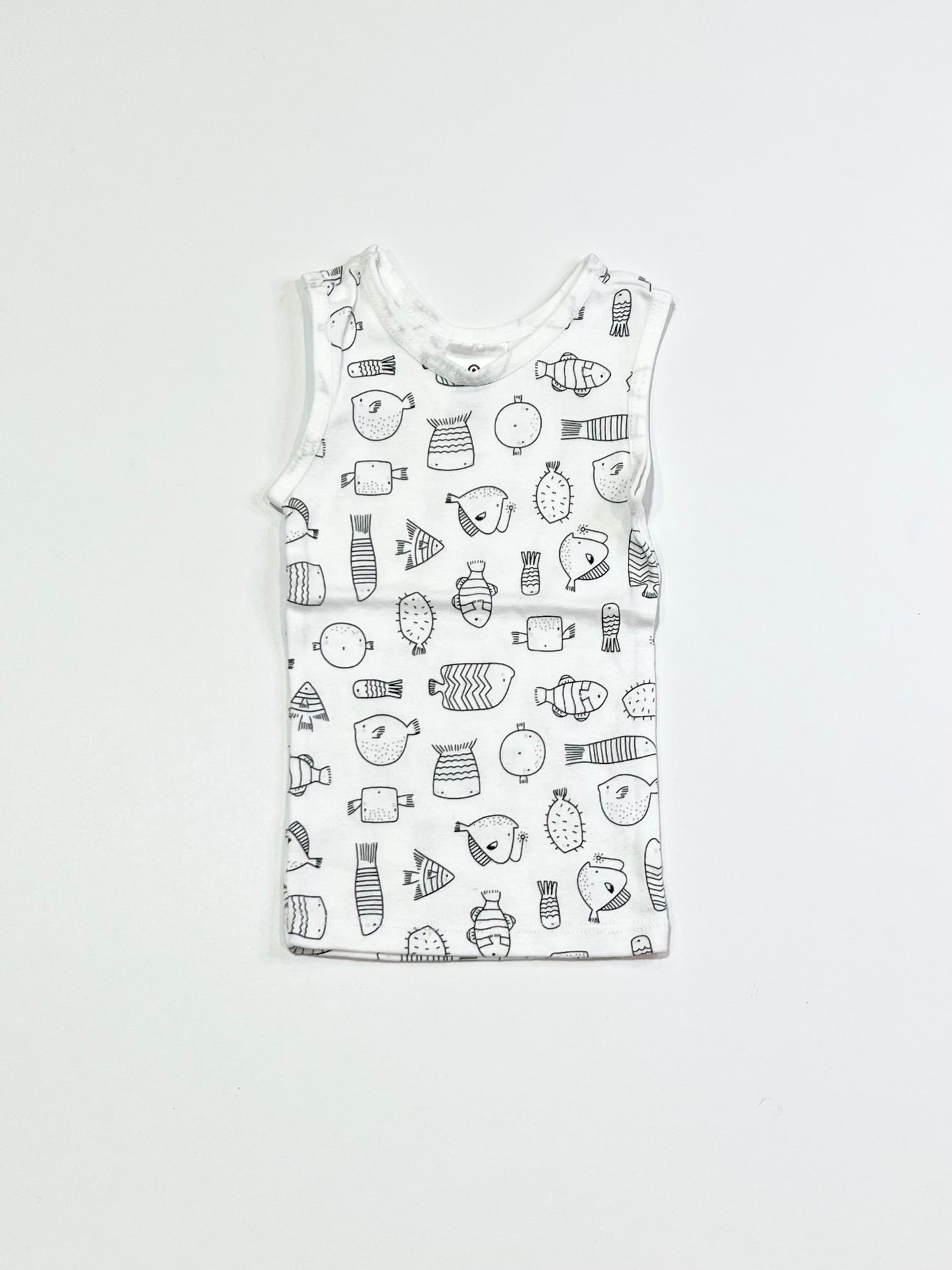 White fishy singlet - Size 000