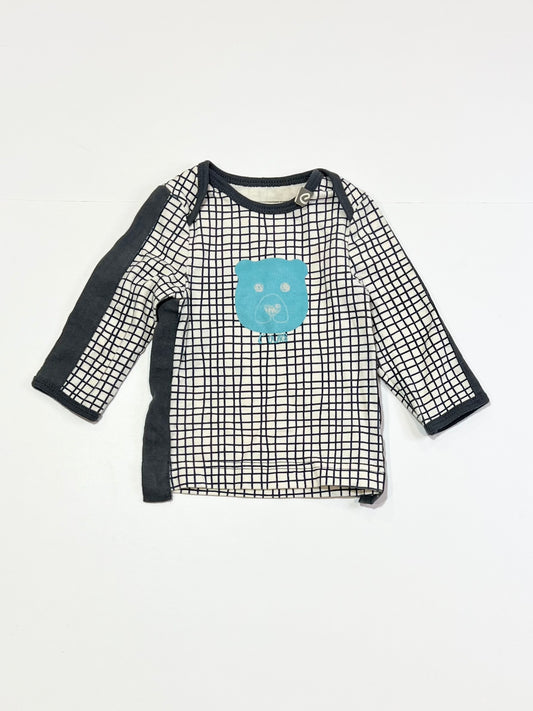 Checkered bear top - Size 000