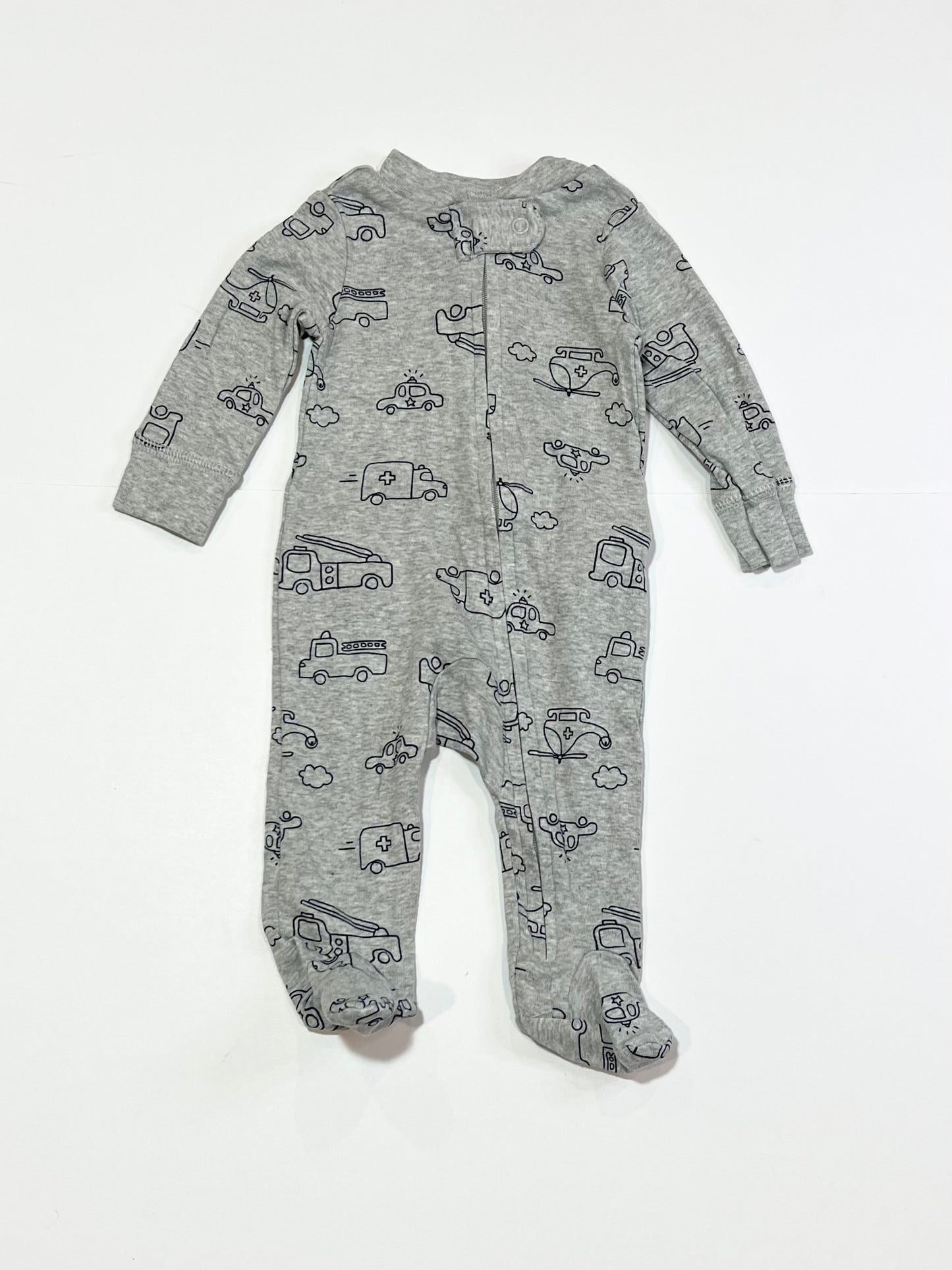 Vehicles zip onesie - Size 000