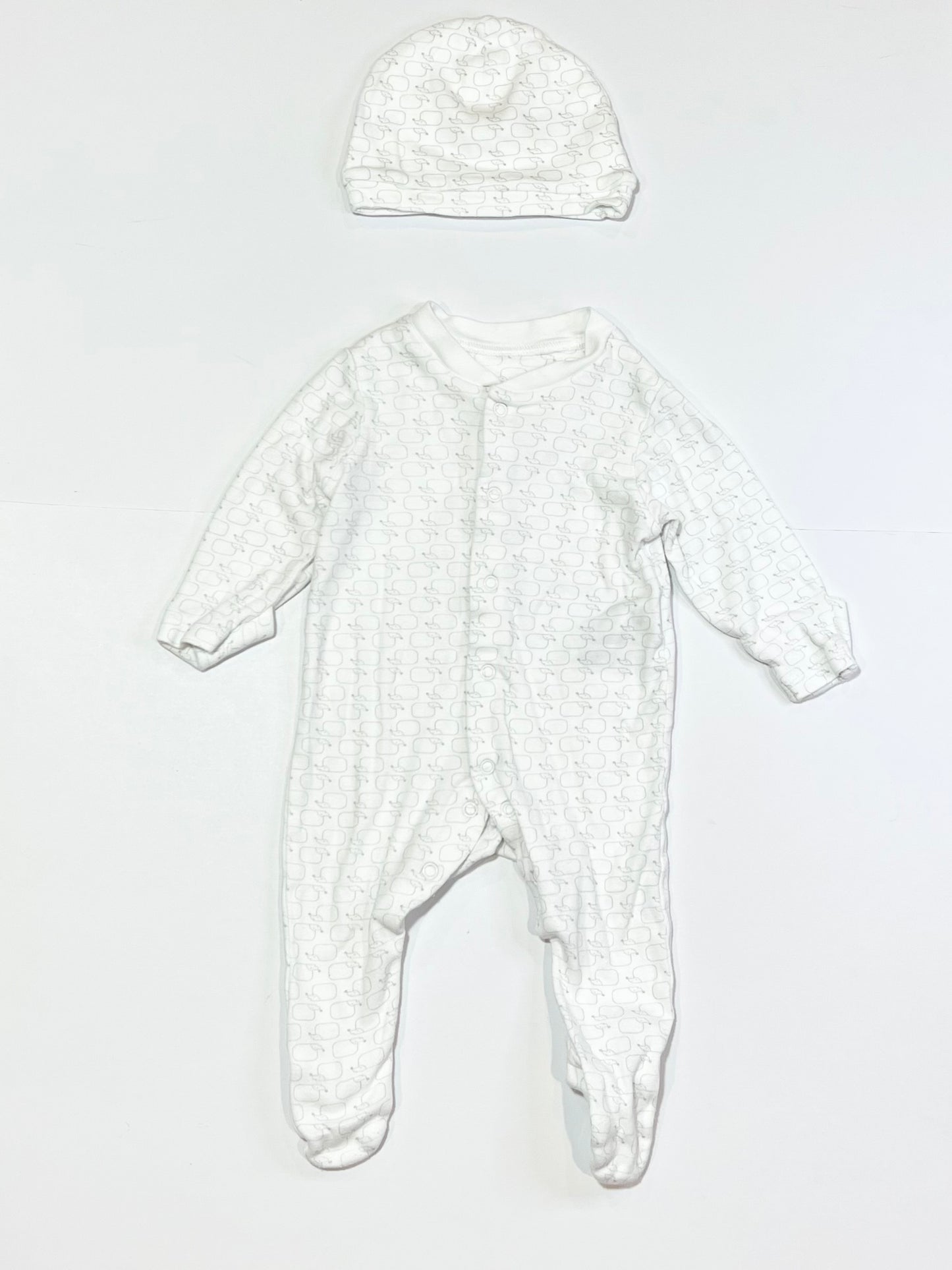 Hedgehog onesie with beanie - Size 000