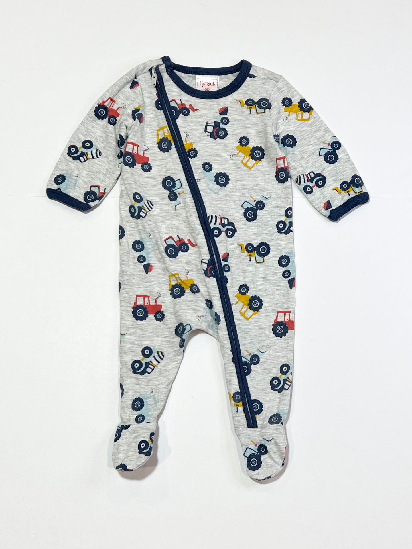 Tractors zip onesie - Size 000