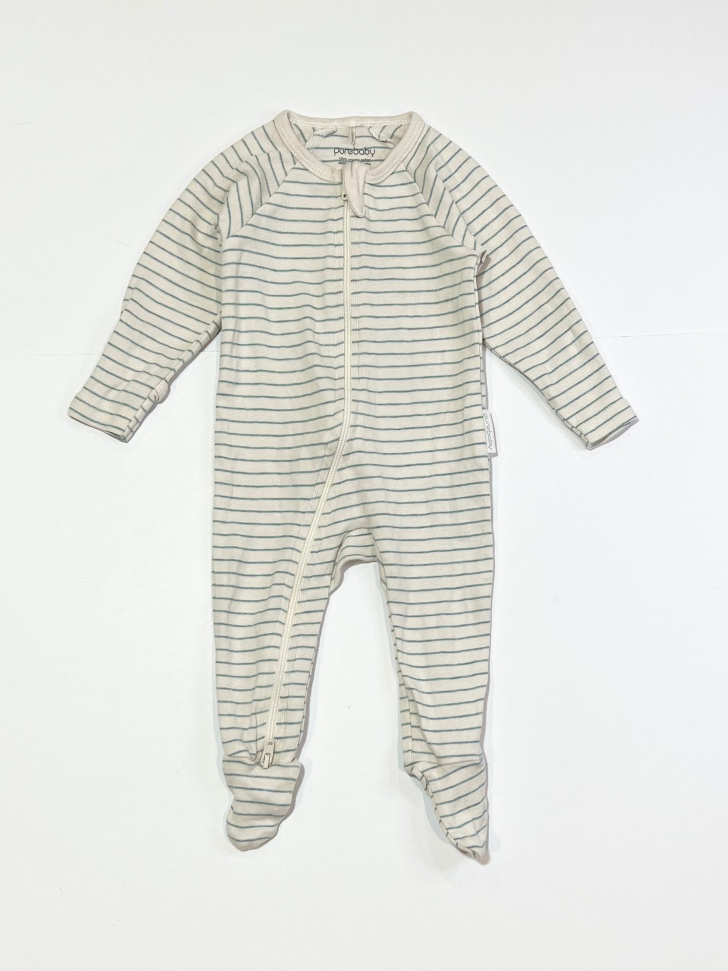 Striped zip onesie - Size 000