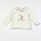 White bunny top - Size 9-12 months