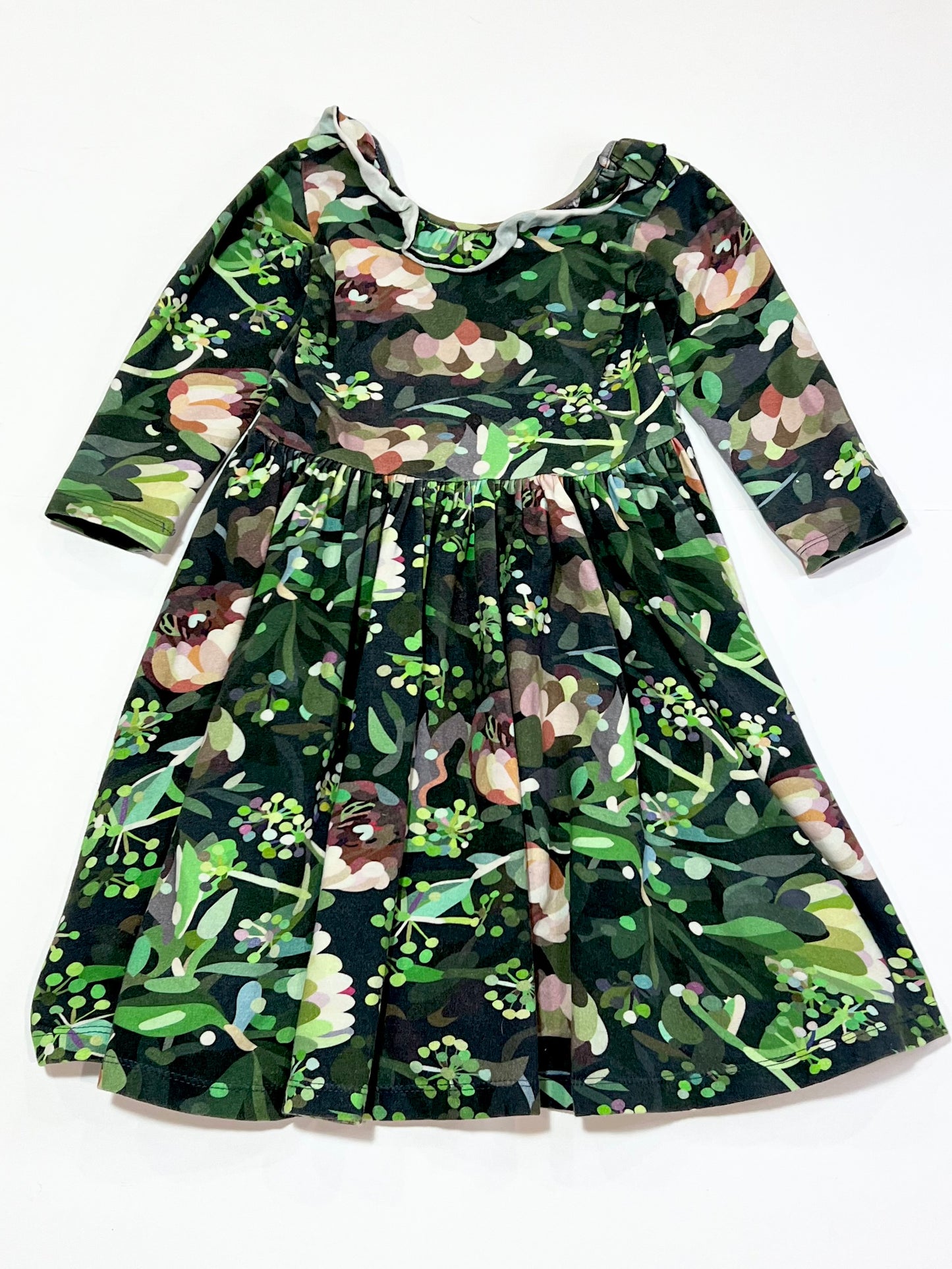 Floral jersey dress - Size 2-3
