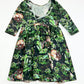Floral jersey dress - Size 2-3