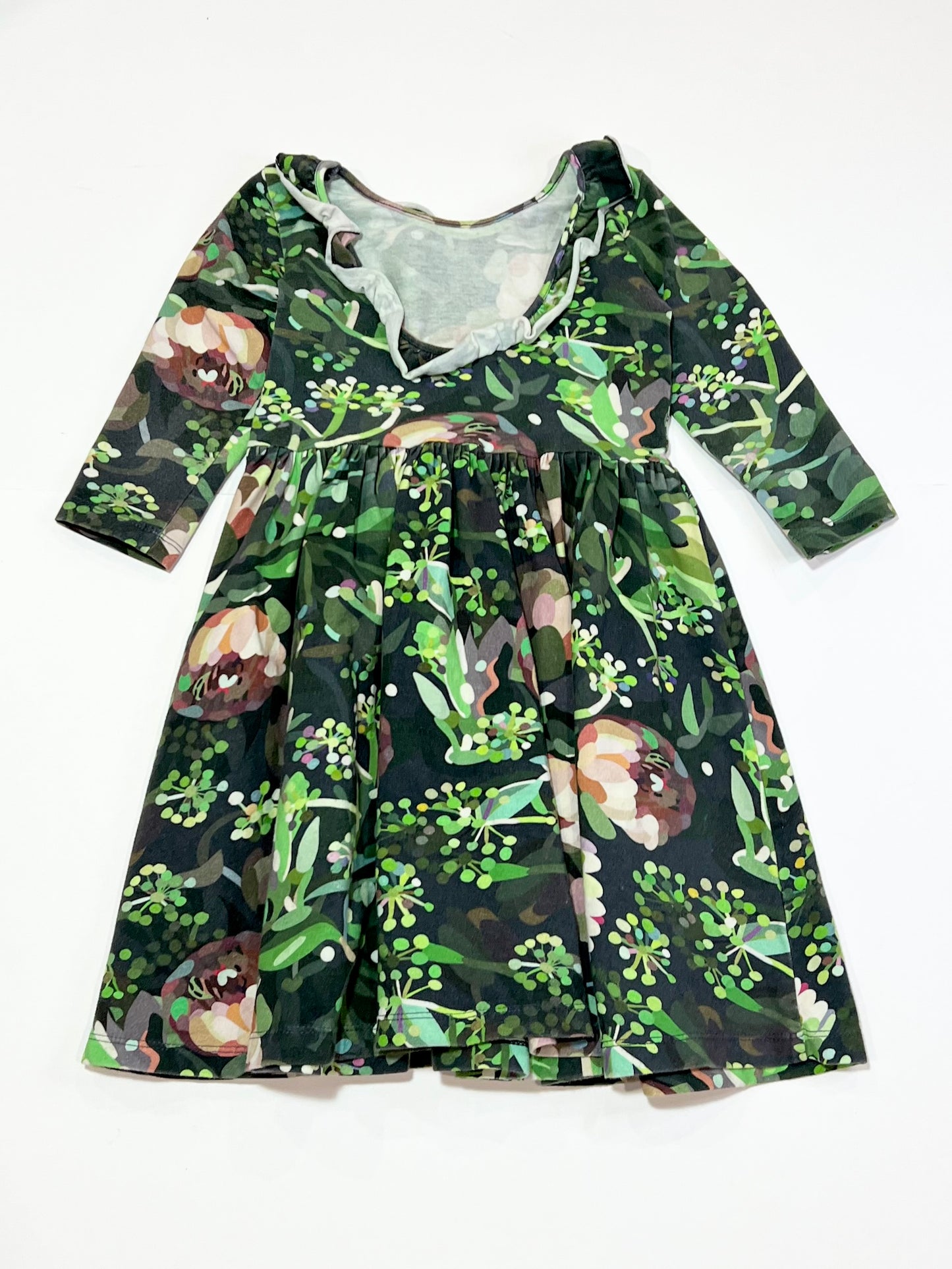 Floral jersey dress - Size 2-3