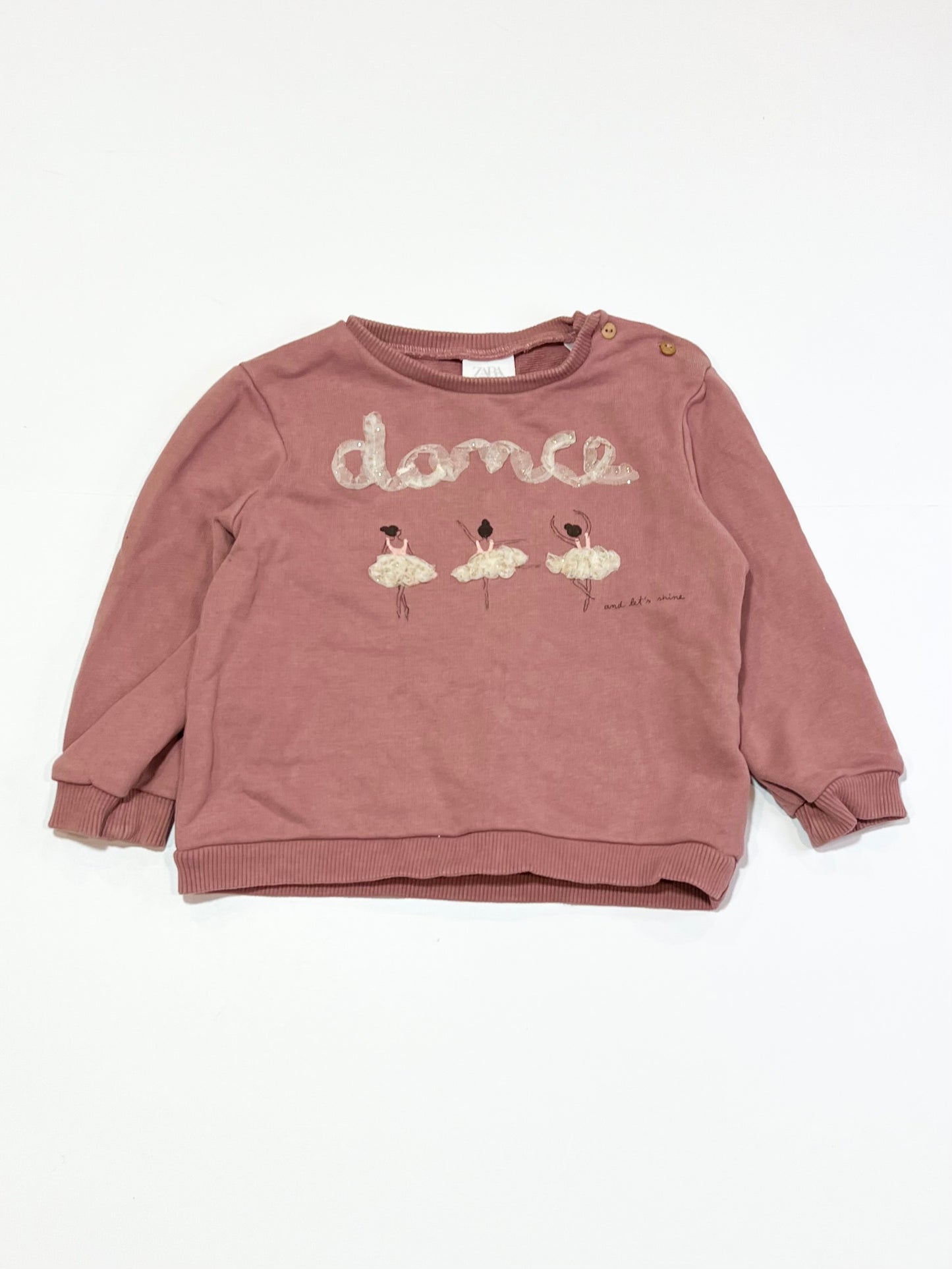 Dusty pink dance sweater - Size 2-3