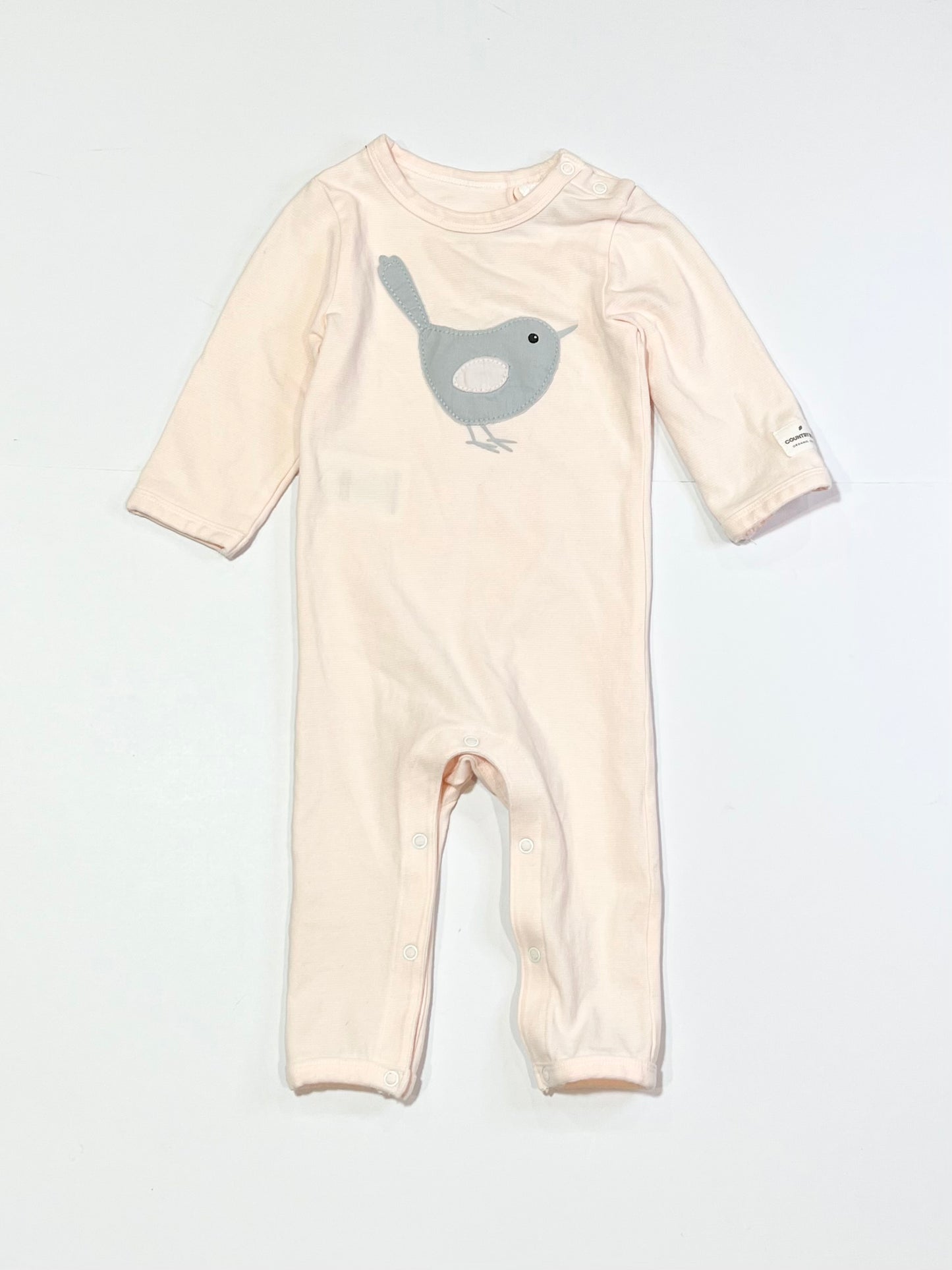 Pink bird onesie - Size 00
