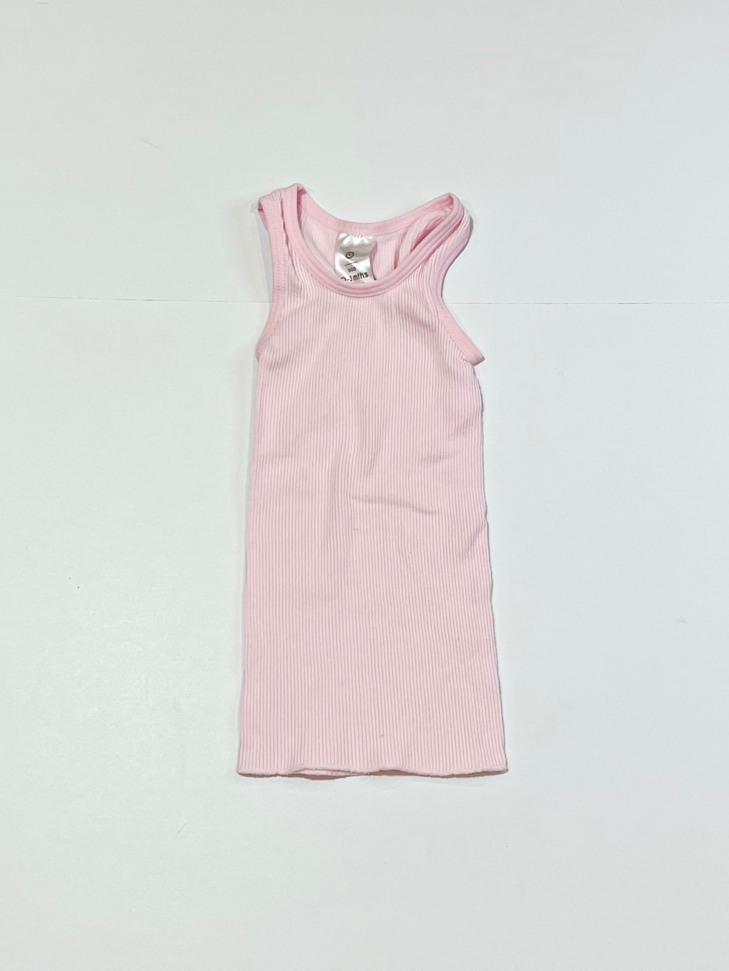 Ribbed pink singlet - Size 000