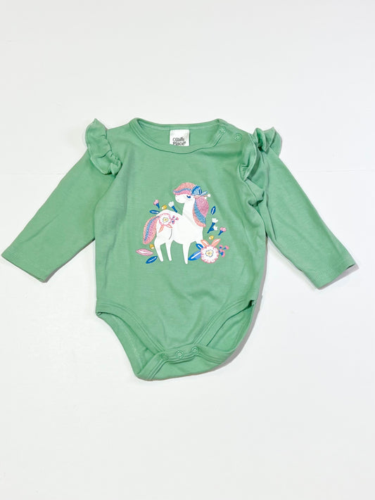 Green horse bodysuit - Size 000