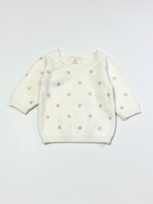 Gold spot knit jumper - Size 000