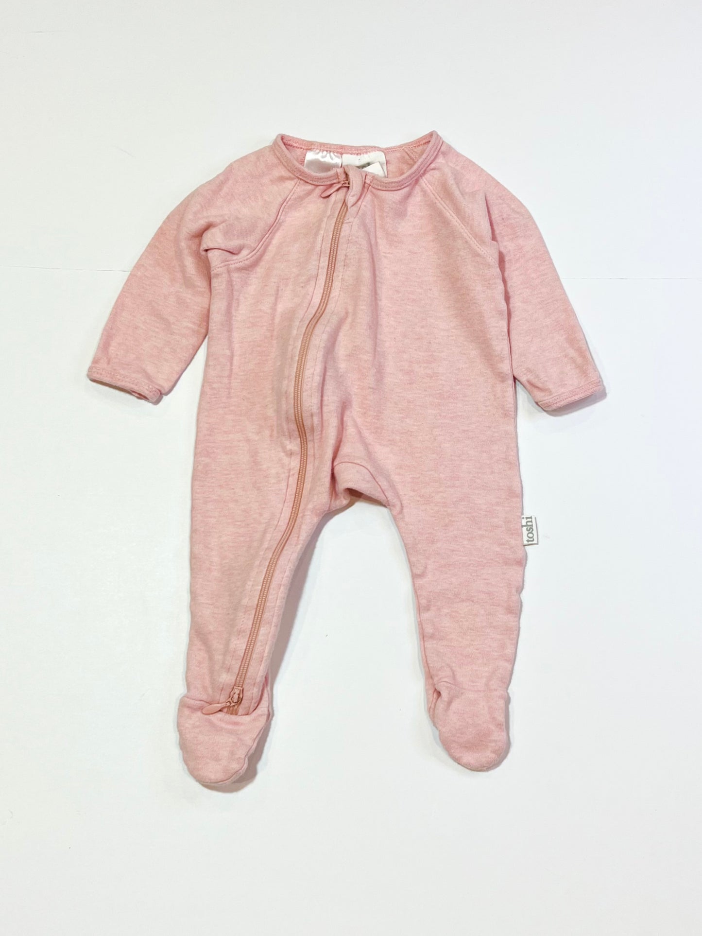 Pink zip onesie - Size 000