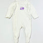 Purple flowers zip onesie - Size 000