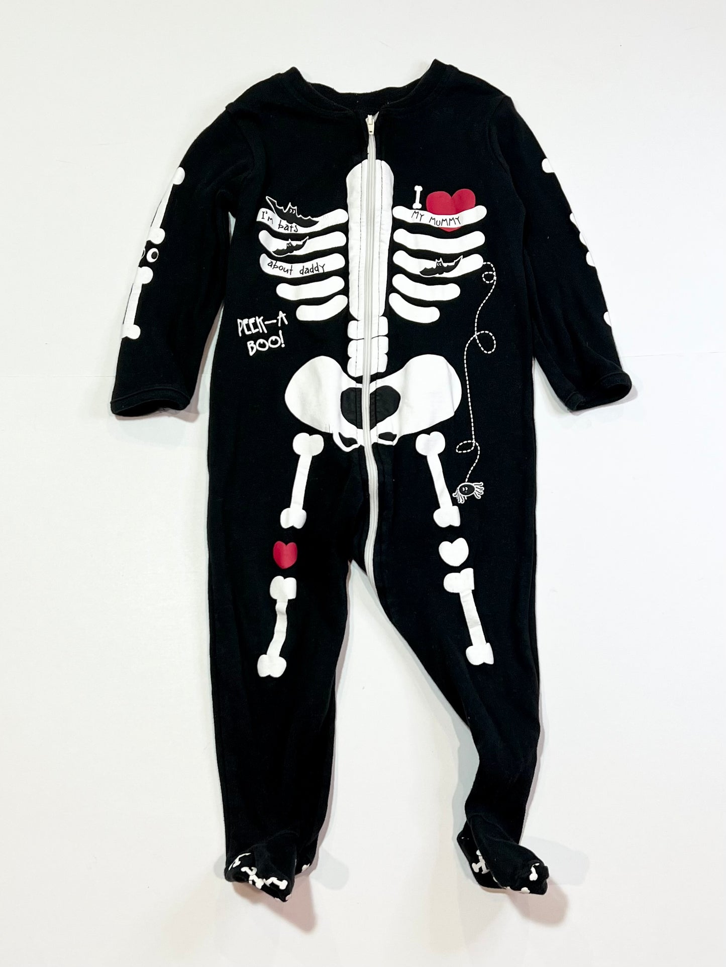 Skeleton zip onesie - Size 1