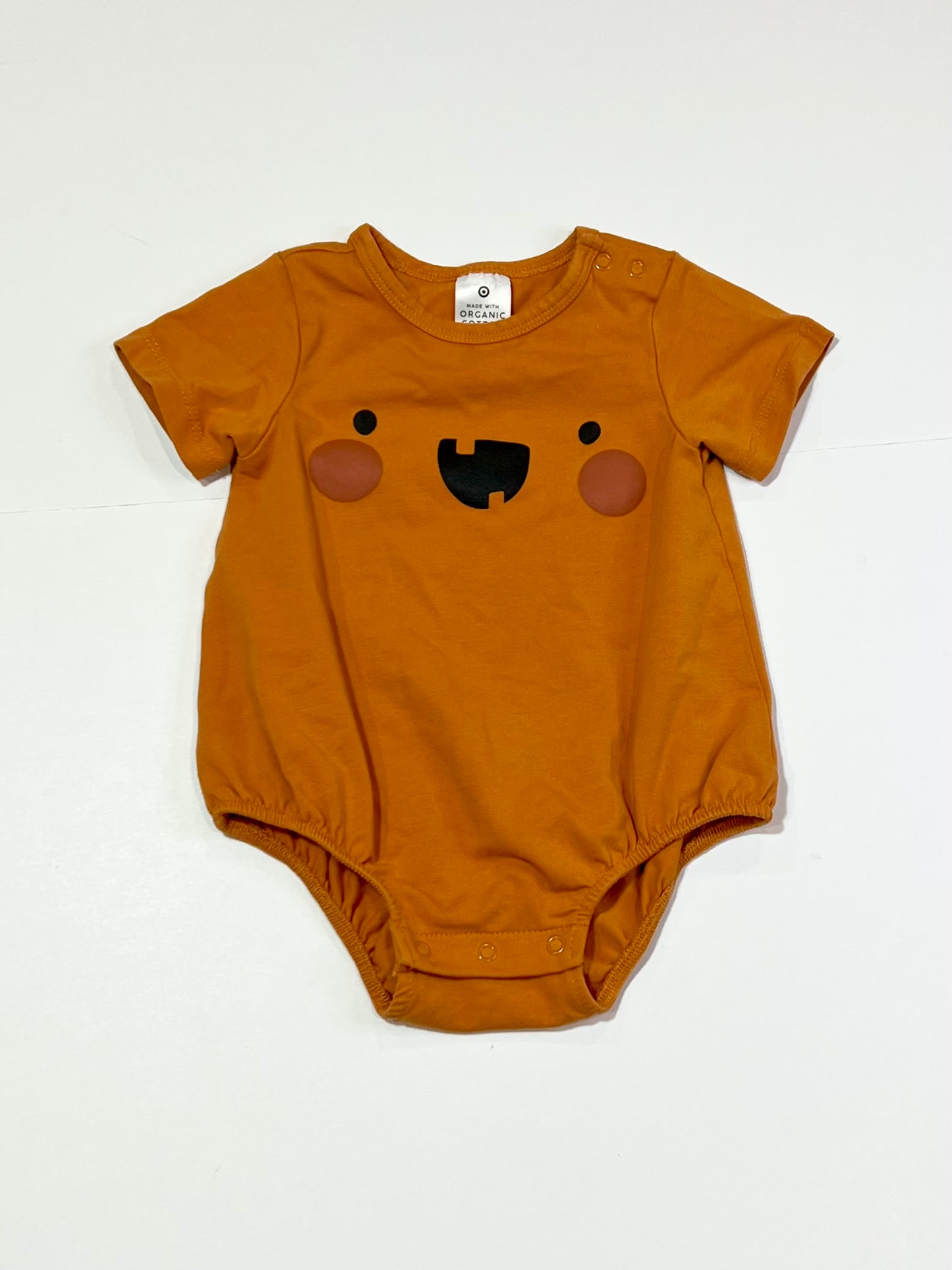 Pumpkin bodysuit with beanie - Size 0