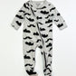 Bats and moustaches zip onesie - Size 00