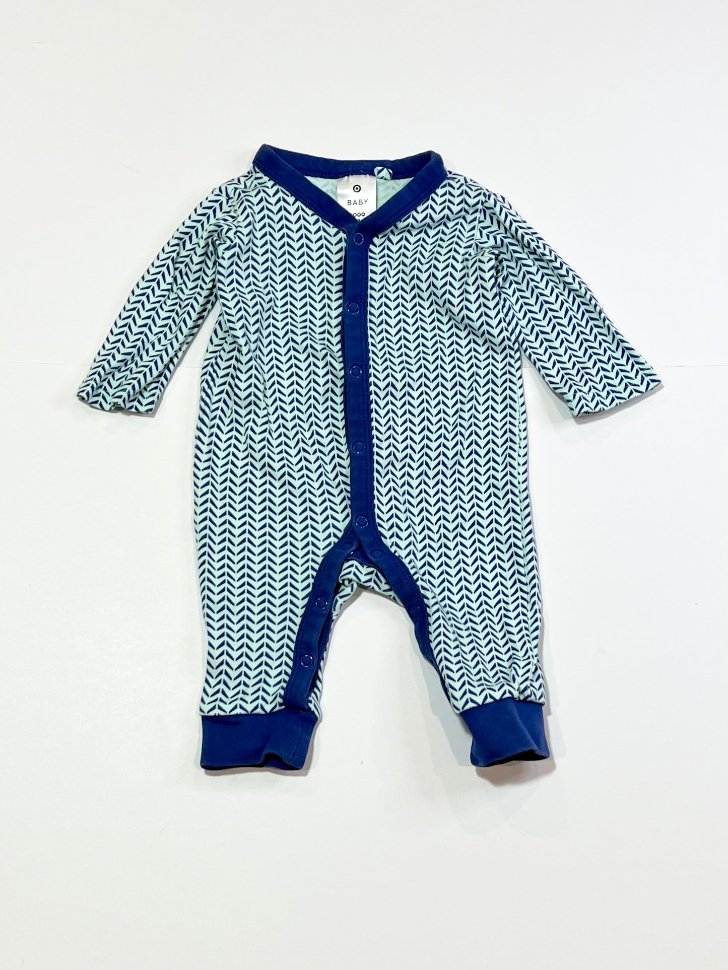 Blue patterned onesie - Size 0000