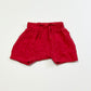 Red cheesecloth shorts - Size 0000