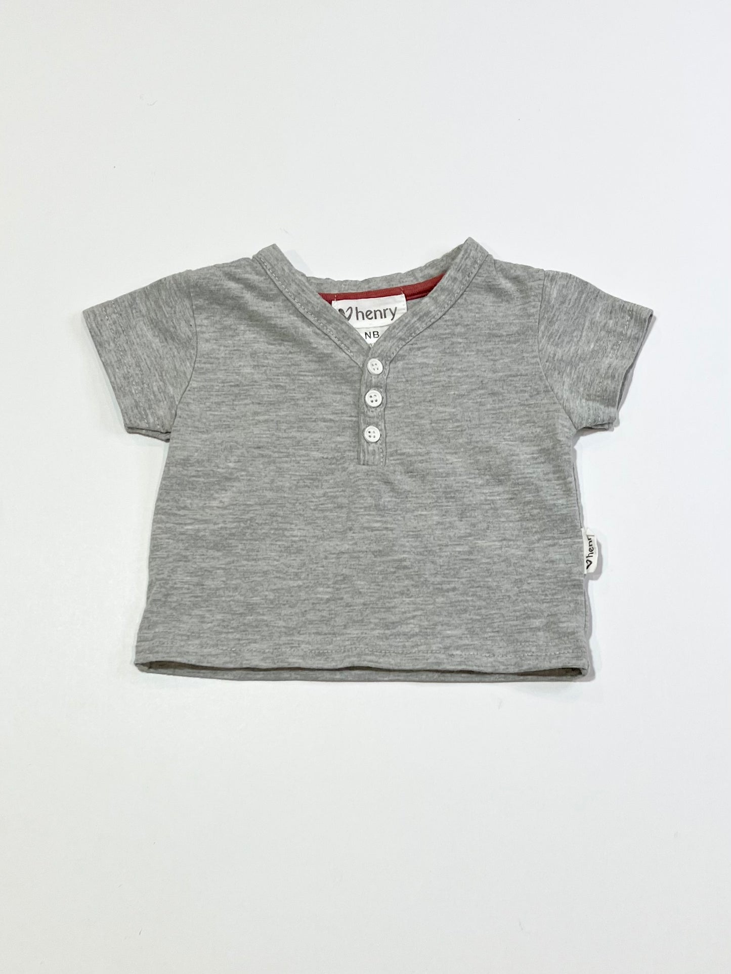 Grey henley tee - Size 0000