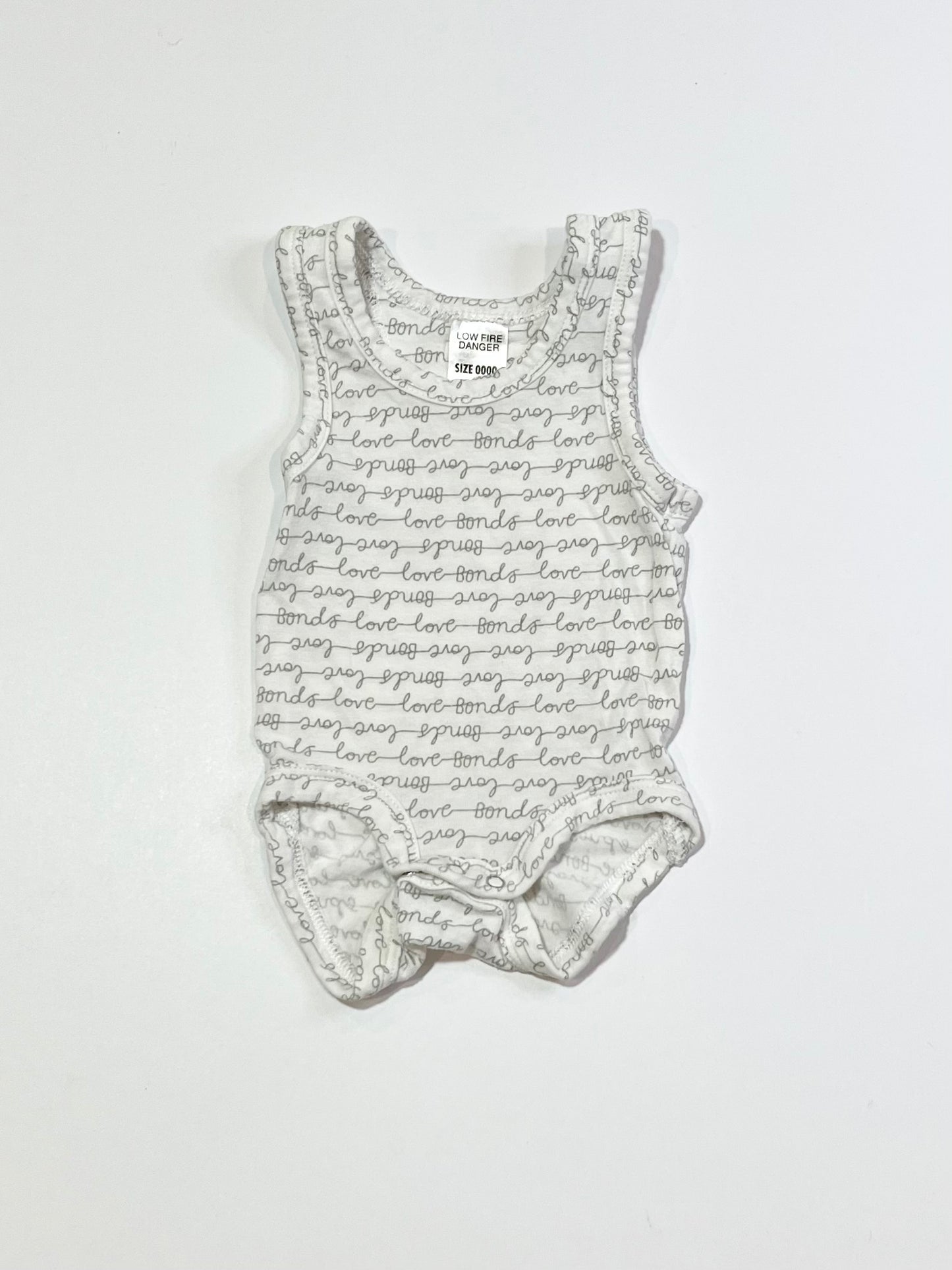 Grey words bodysuit - Size 0000