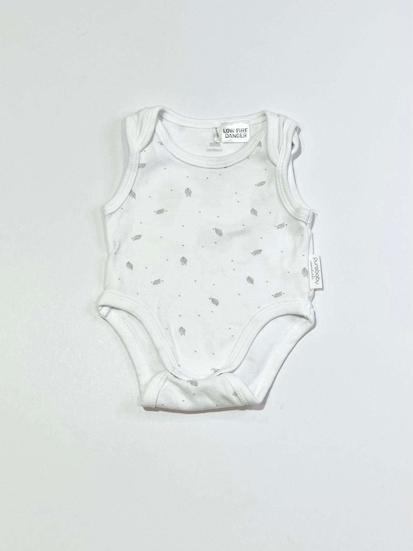 Grey leaf bodysuit - Size 0000