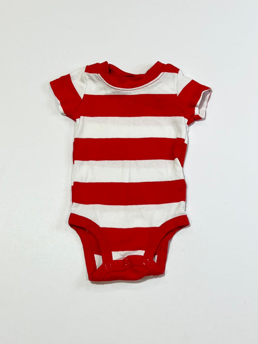 Red striped bodysuit - Size 0000