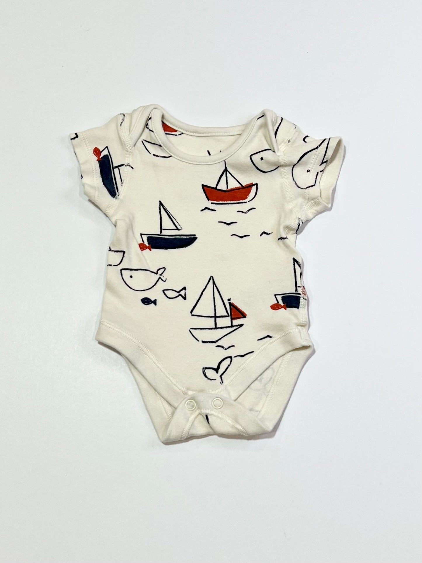 Boats and fish bodysuit - Size 0000