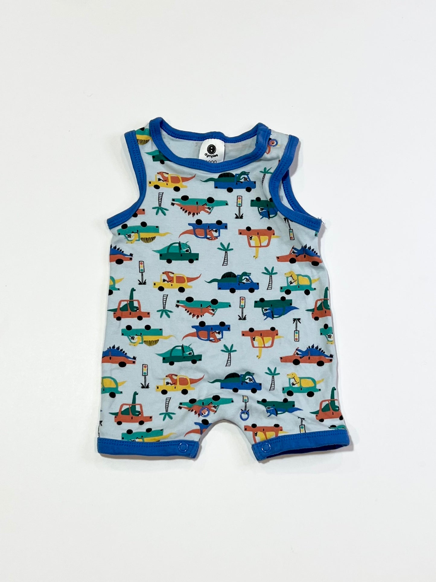 Driving dinos romper - Size 0000