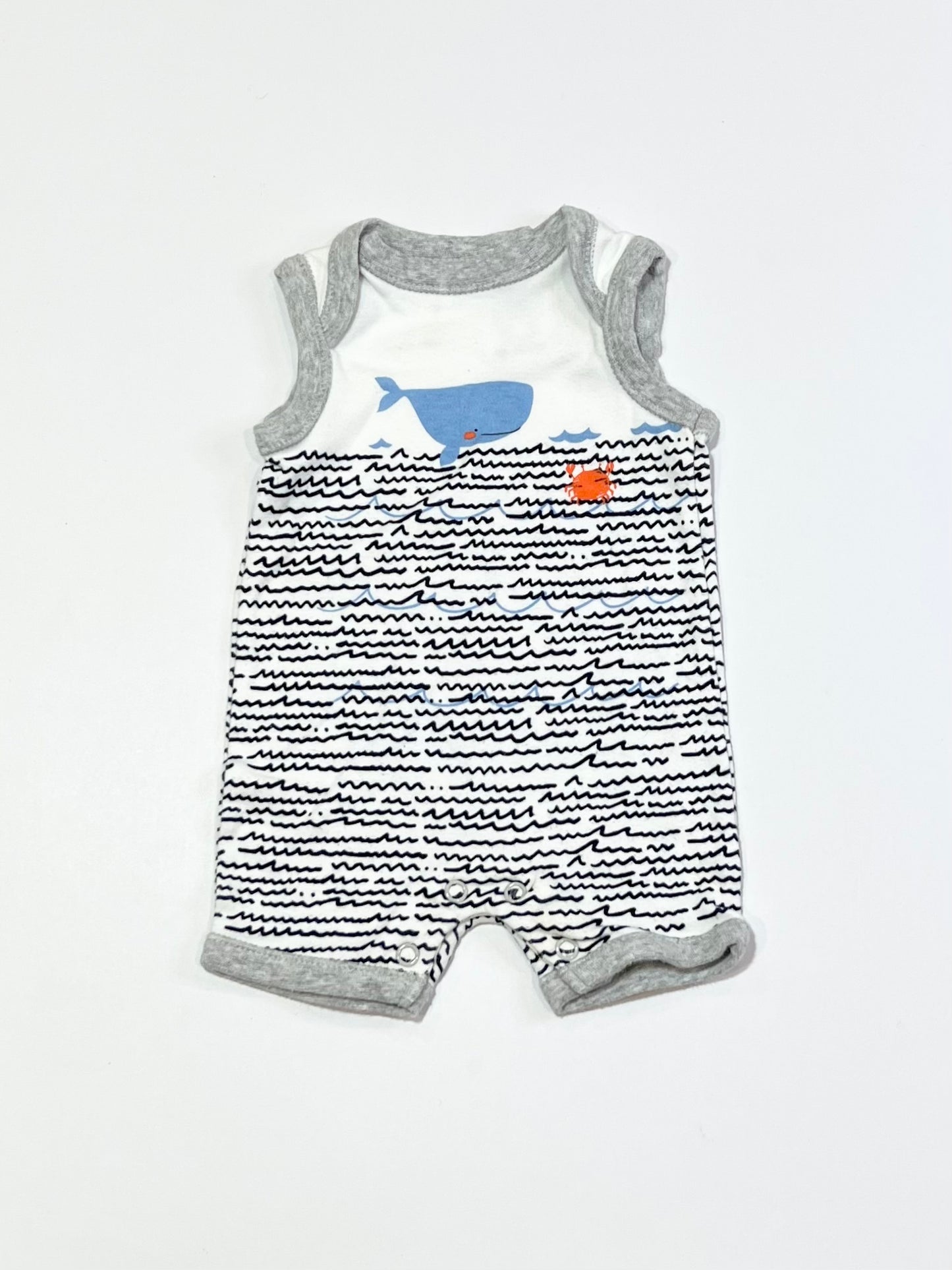 Whale and crab romper - Size 0000